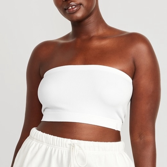 NWT OLD NAVY Rib-Knit Seamless Bandeau Bralette Color Calla Lilies - Picture 3 of 5